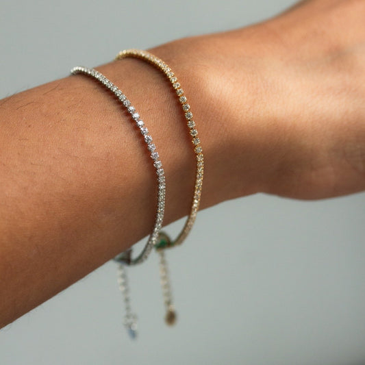14K WHITE GOLD LAB DIAMOND TENNIS BRACELET 1.22 CT