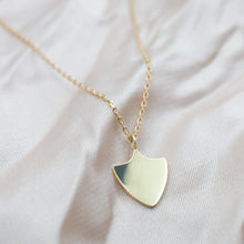 Load image into Gallery viewer, 10K GOLD SHIELD NECKLACE
