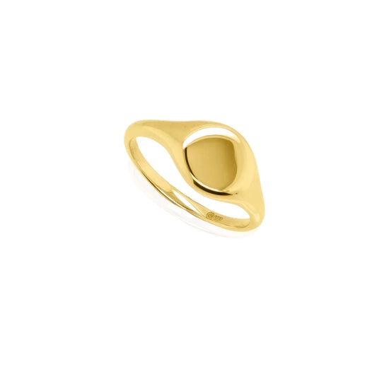 10K GOLD ROUND SIGNET RING