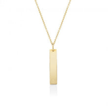Load image into Gallery viewer, 10K GOLD RECTANGULAR DOG TAG NECKLACE
