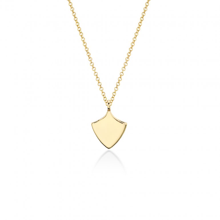 10K GOLD SHIELD NECKLACE